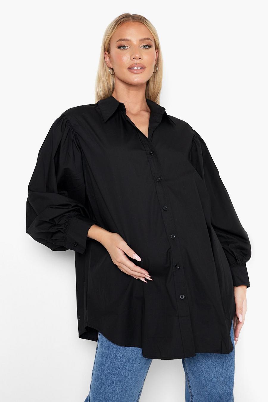 Black Mammakläder - Oversize skjorta med ballongärm image number 1