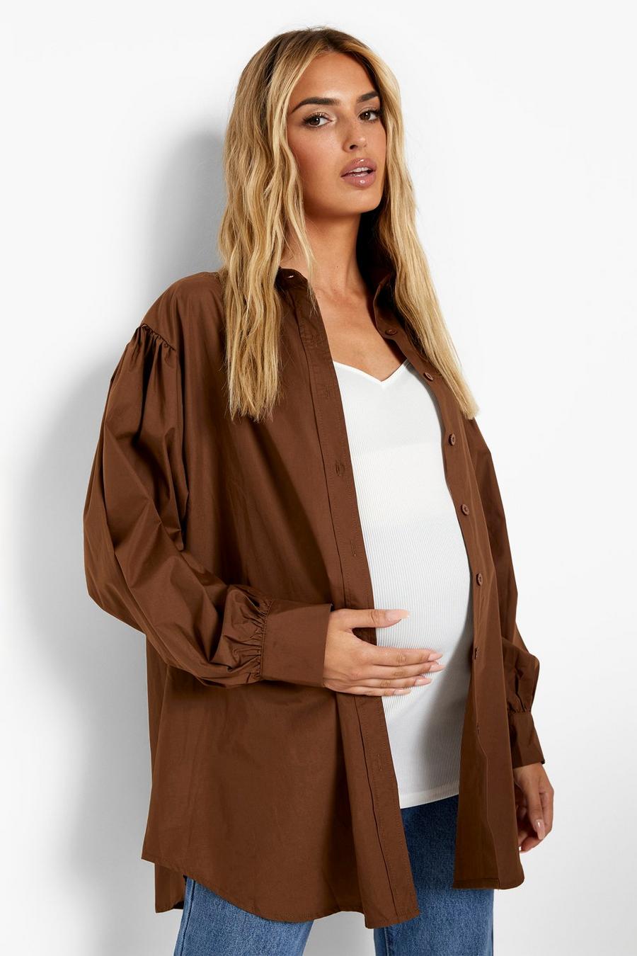 Chocolate Mammakläder - Oversize skjorta med ballongärm image number 1