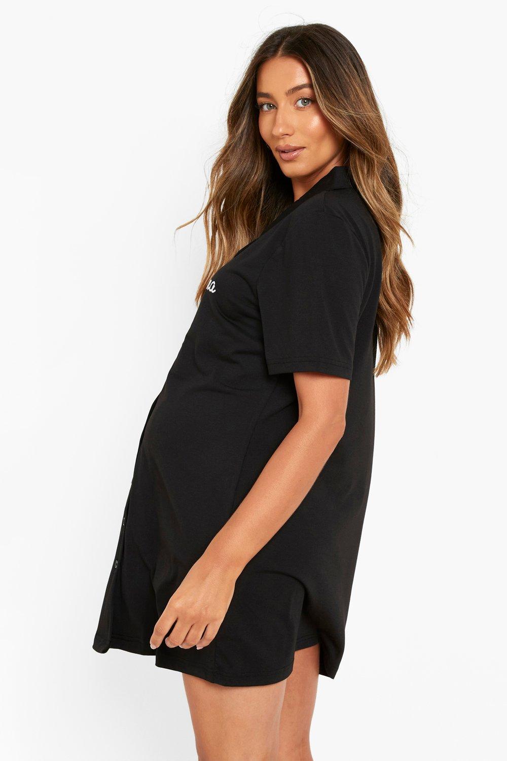 Maternity Mama Embroidered Nightgown