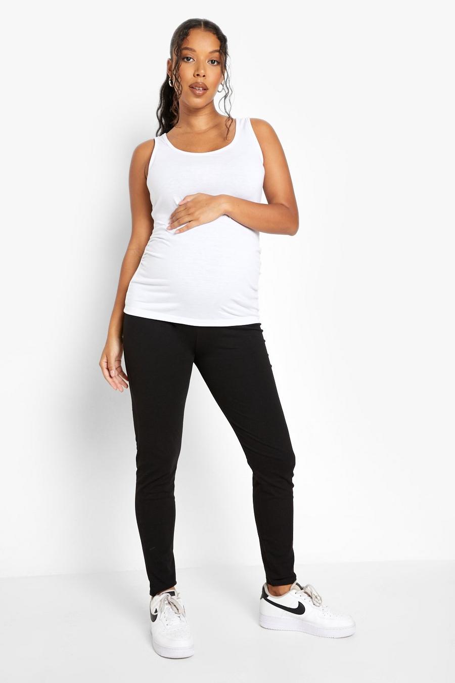 Black Maternity Over The Bump Leggings image number 1