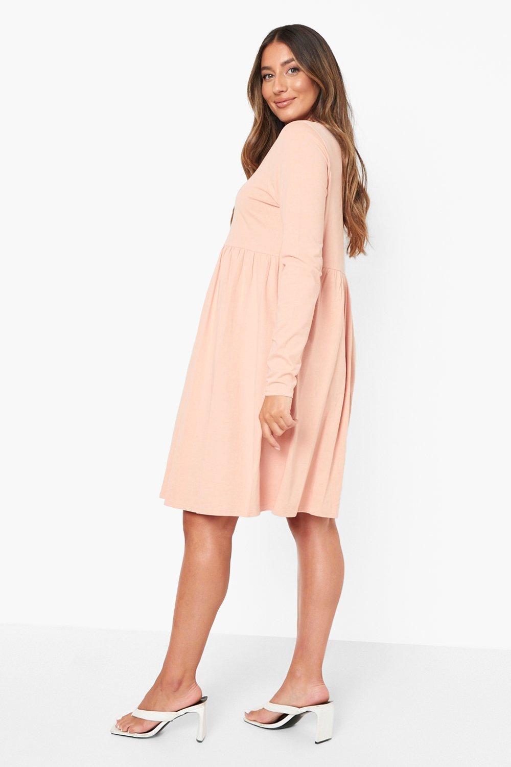 Boohoo pink hotsell maternity dress