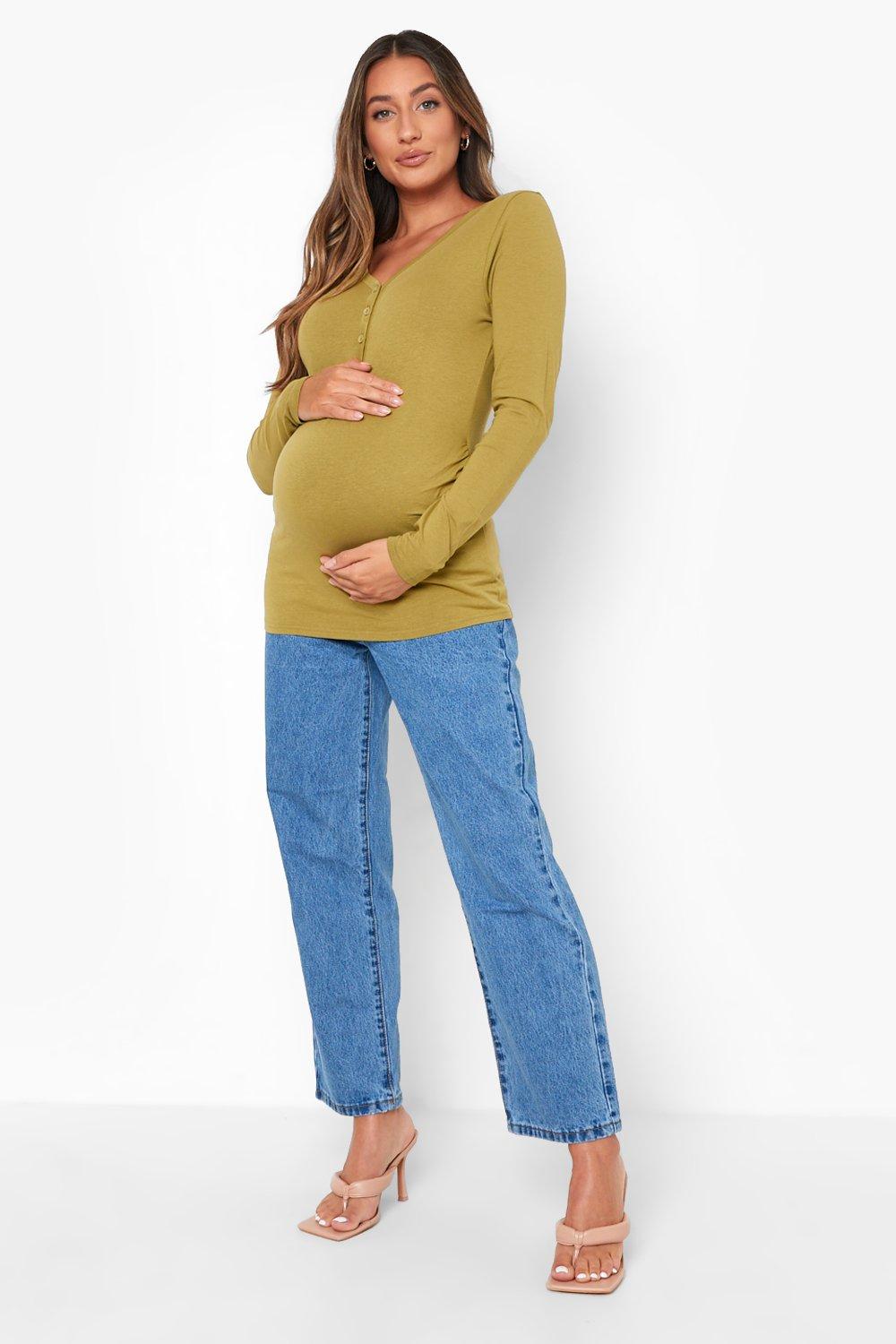 Maternity Nursing Button Front Top