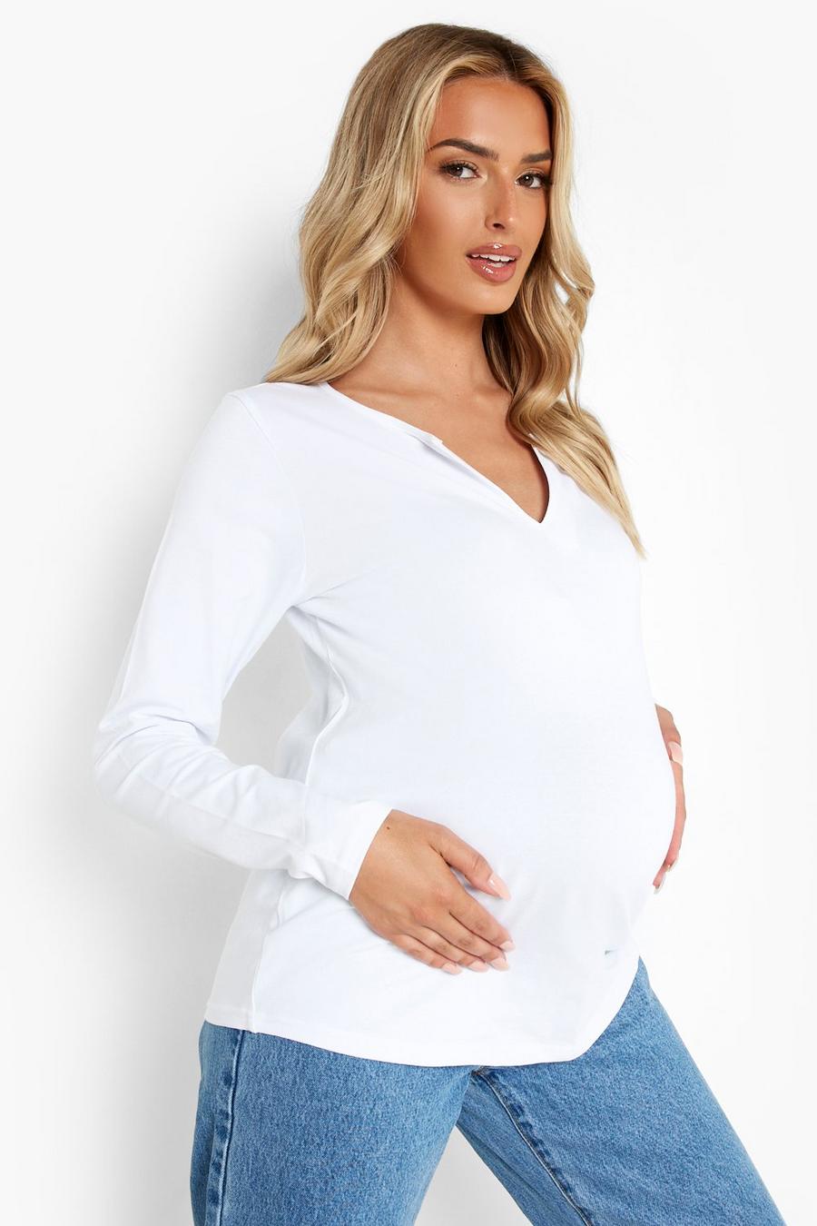 Maternité - Top à manches longues, White image number 1
