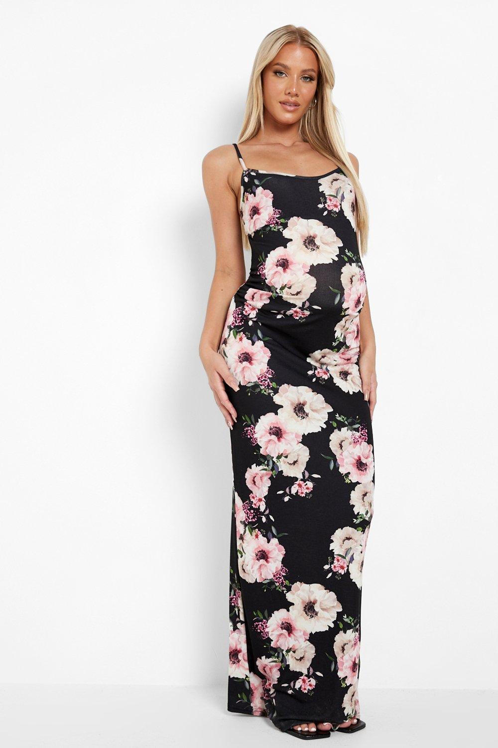 Maternity maxi best sale dress boohoo