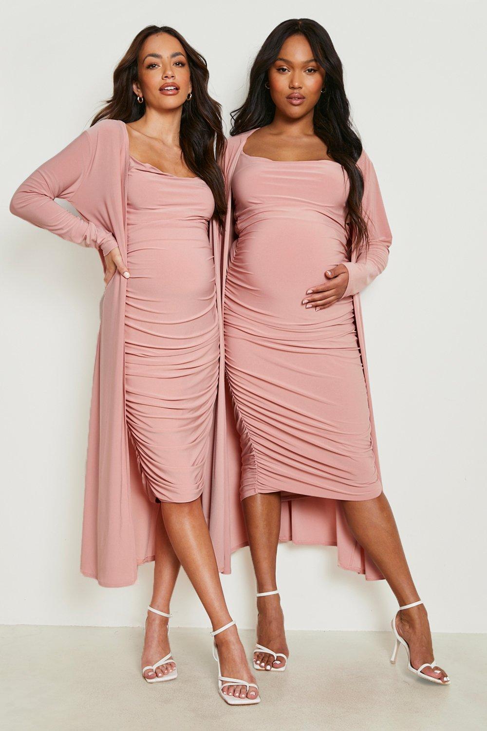 https://media.boohoo.com/i/boohoo/bzz01304_rose_xl_4/female-rose-maternity-strappy-cowl-neck-dress-and-duster-coat