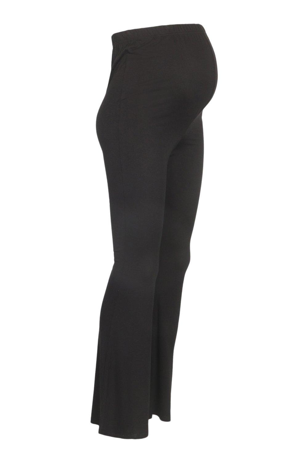 Maternity Black Disco Over Bump Flared Pants