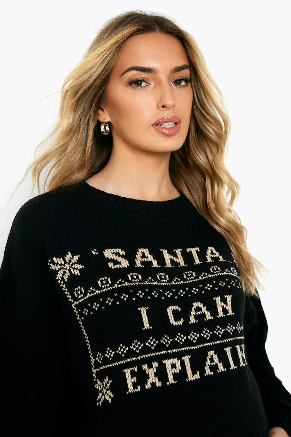 Black Maternity I Can Explain Christmas Jumper alternative image