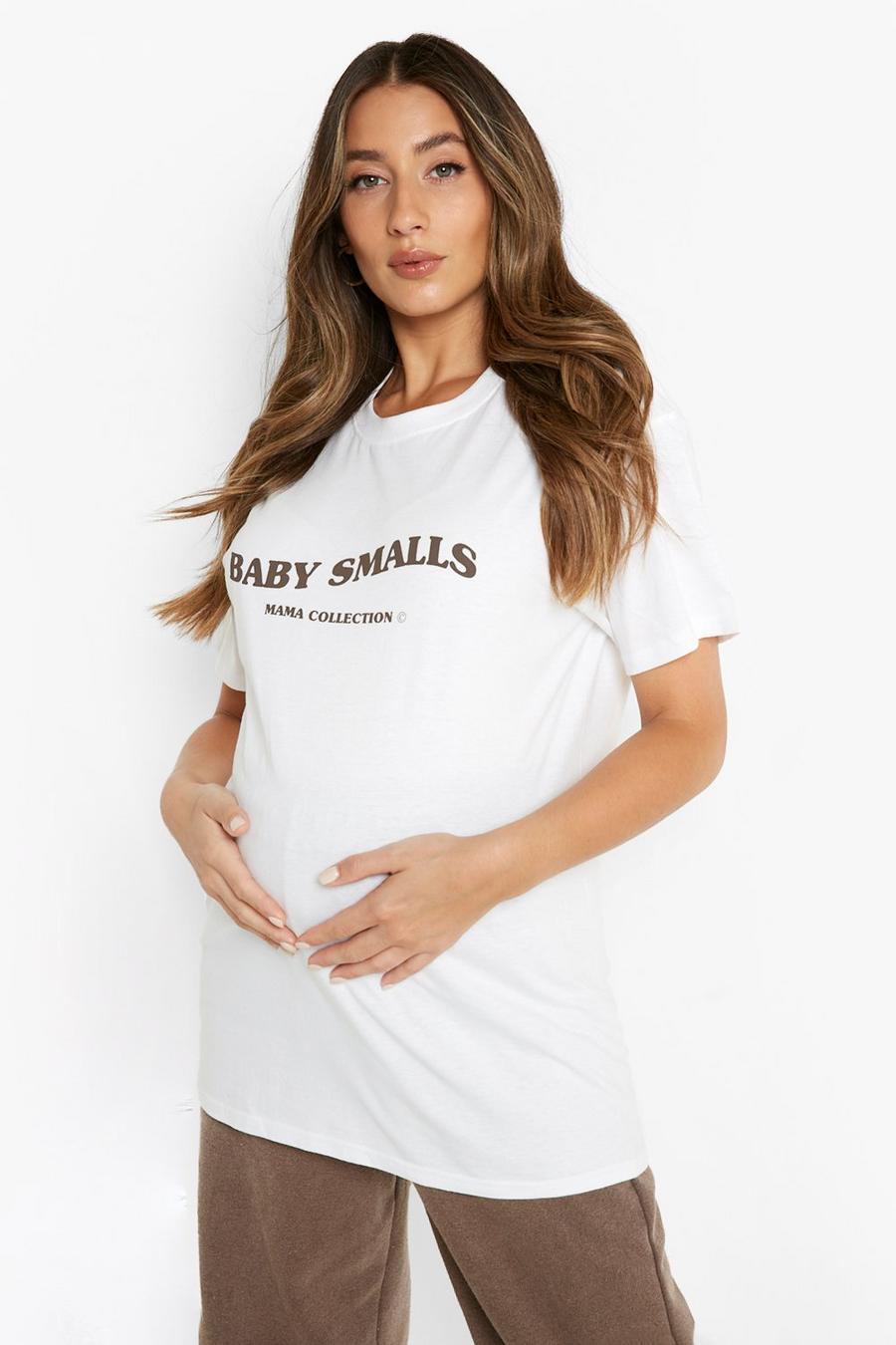 Ecru Maternity Oversized Washed Smalls T-shirt image number 1