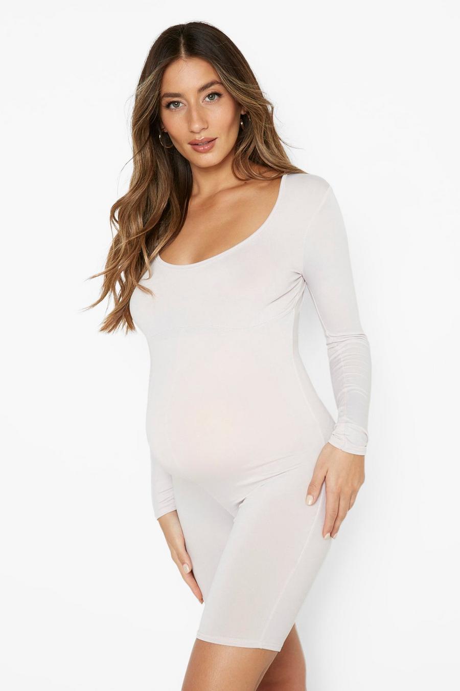 Lilac Maternity Contour Fitted Unitard image number 1