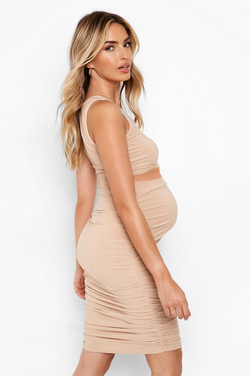 Tan 2025 maternity skirt