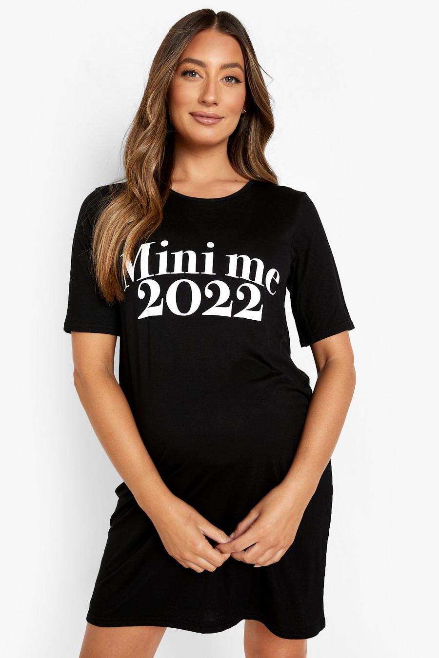 Black Maternity Mini Me 2022 Nightie image number 1