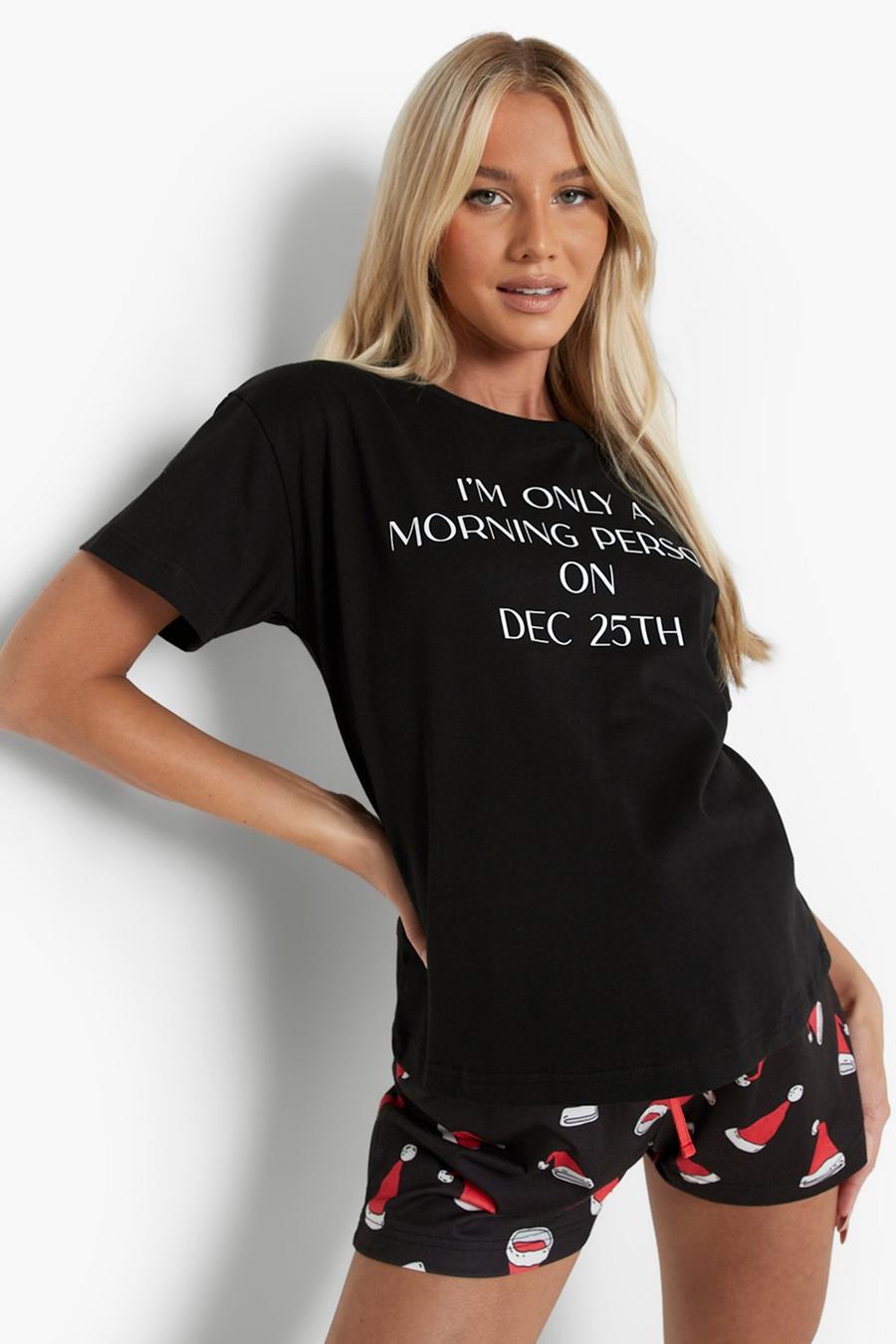 Umstandsmode 'Morning Person' Weihnachts-Pyjama, Black image number 1