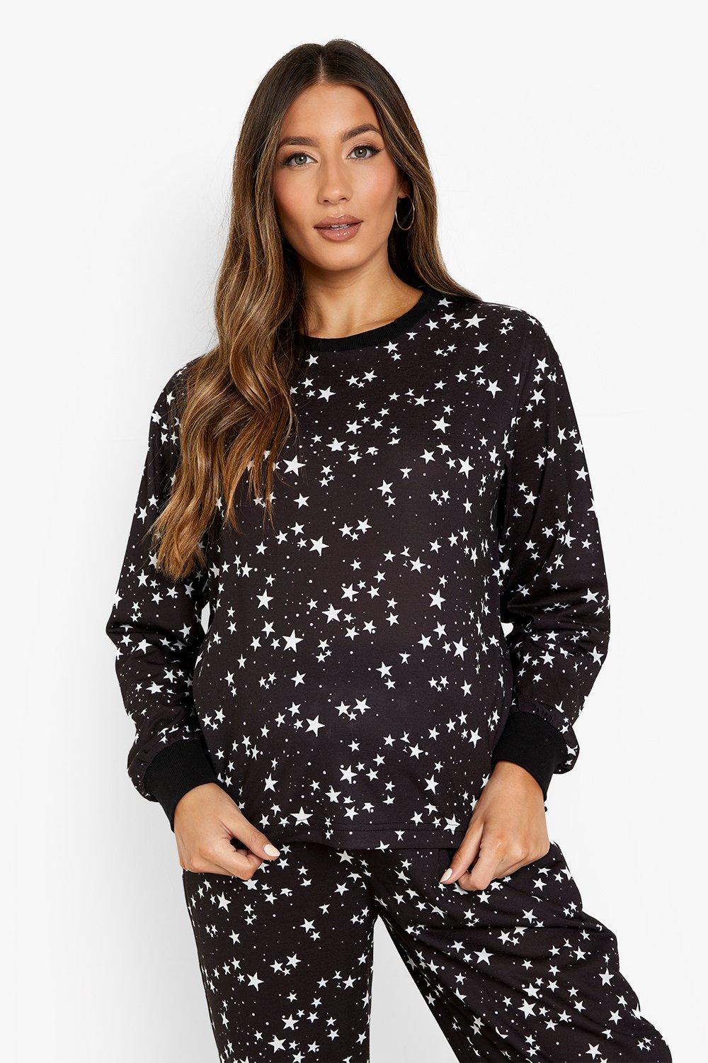 Maternity Star Print Slouchy Loungewear Set boohoo DK