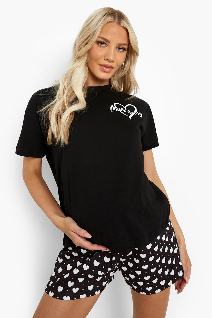 Black Mammakläder - Mum-Azing Pyjamas med shorts image number 1