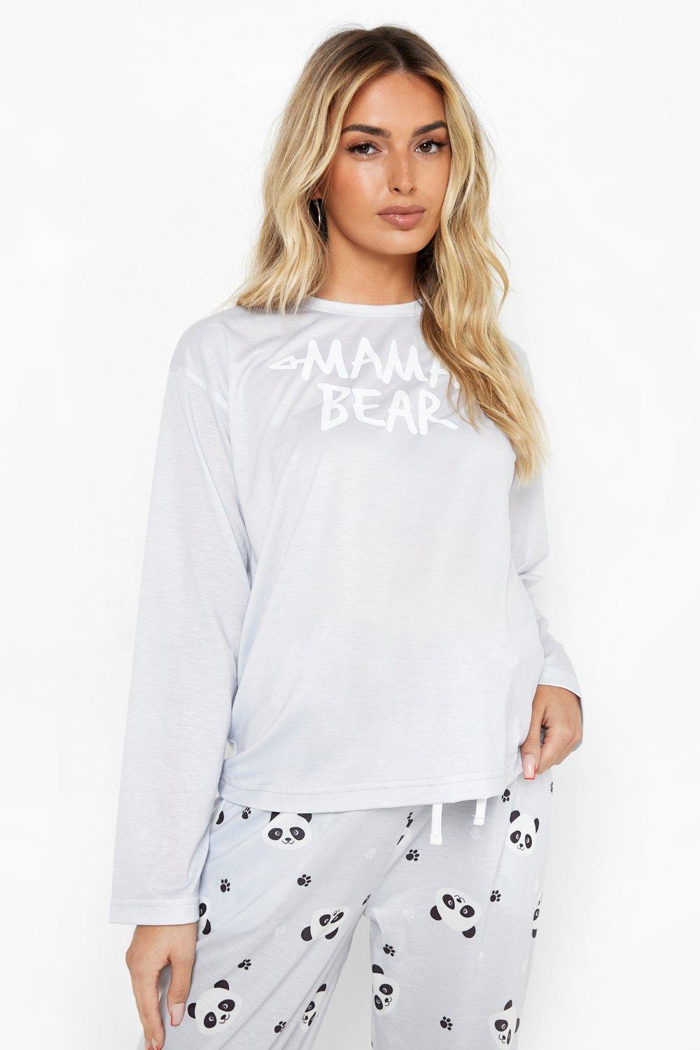 Maternity Mama Bear Pants Pj Set