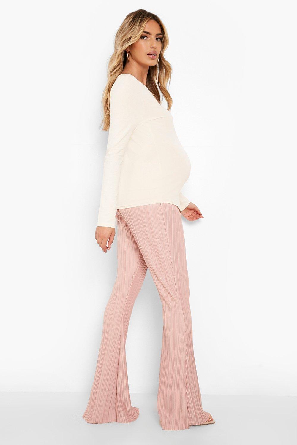 Maternity Plisse Flare Over Bump Pants