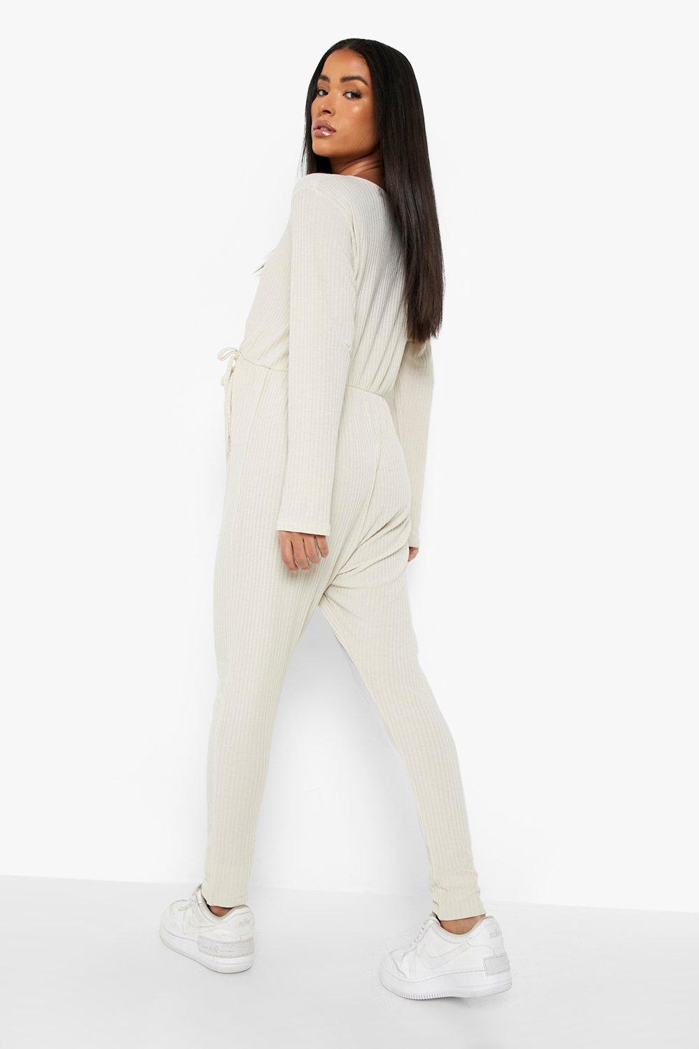 White cheap lounge jumpsuit