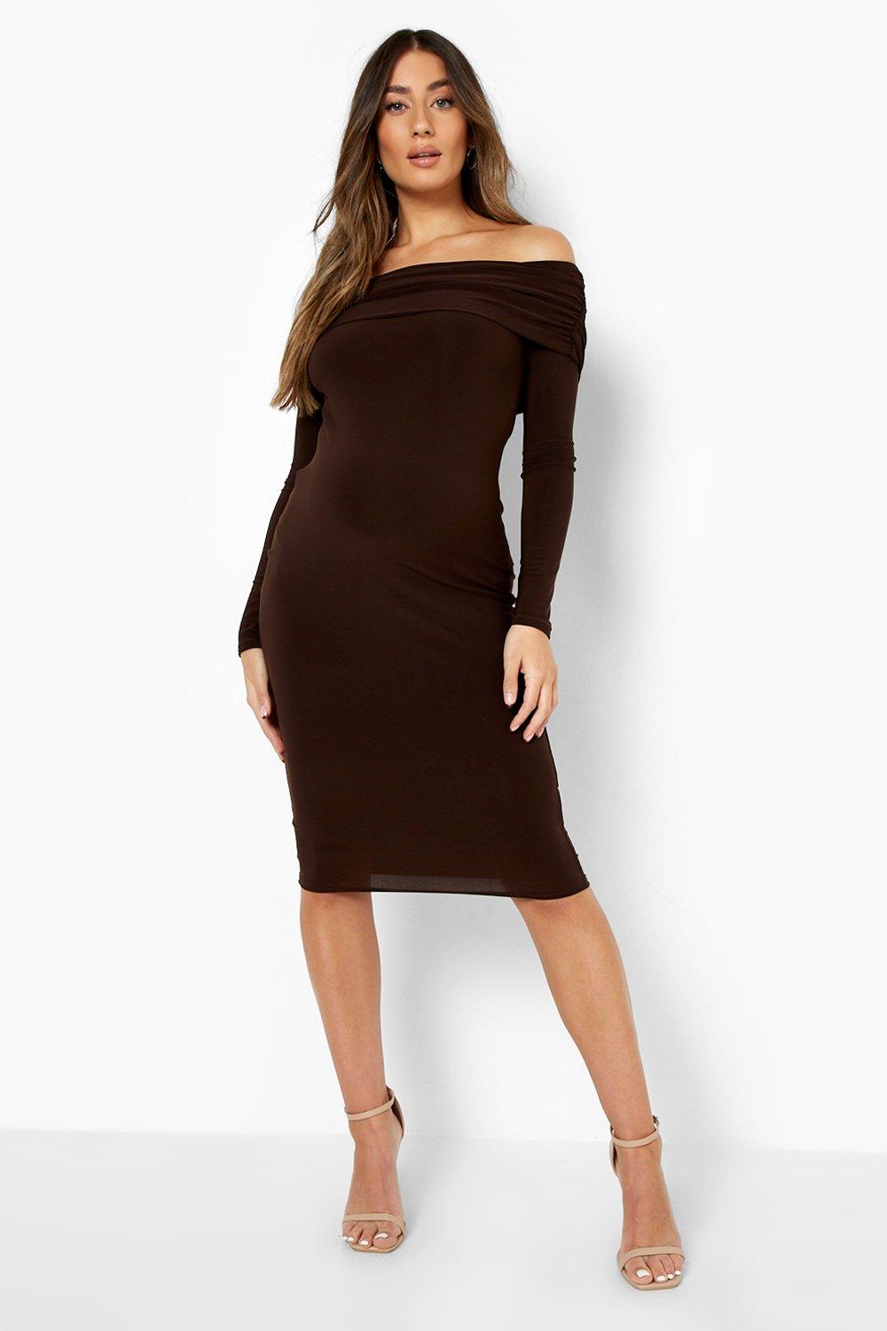 bardot overlay dress