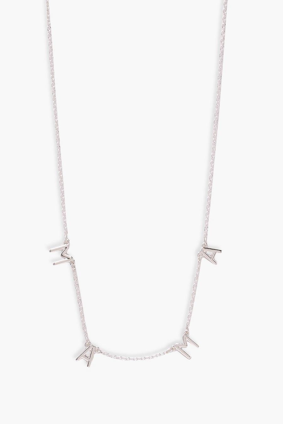 Silver Maternity Mama Delicate Chain Necklace image number 1