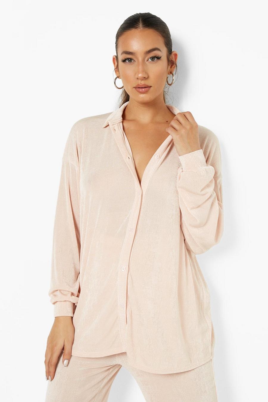 Nude Maternity Textured Slinky Relaxed Shirt image number 1