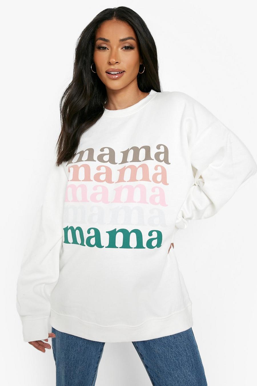Umstandsmode Mama Sweatshirt, Ecru image number 1