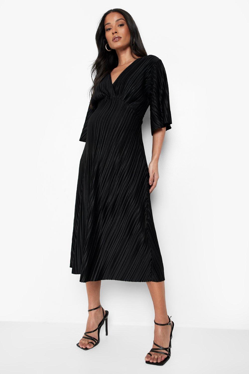 boohoo maternity black dress