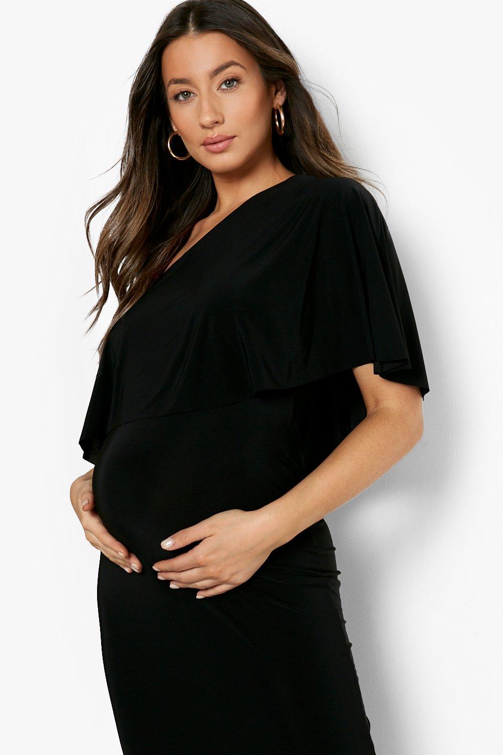 boohoo maternity black dress