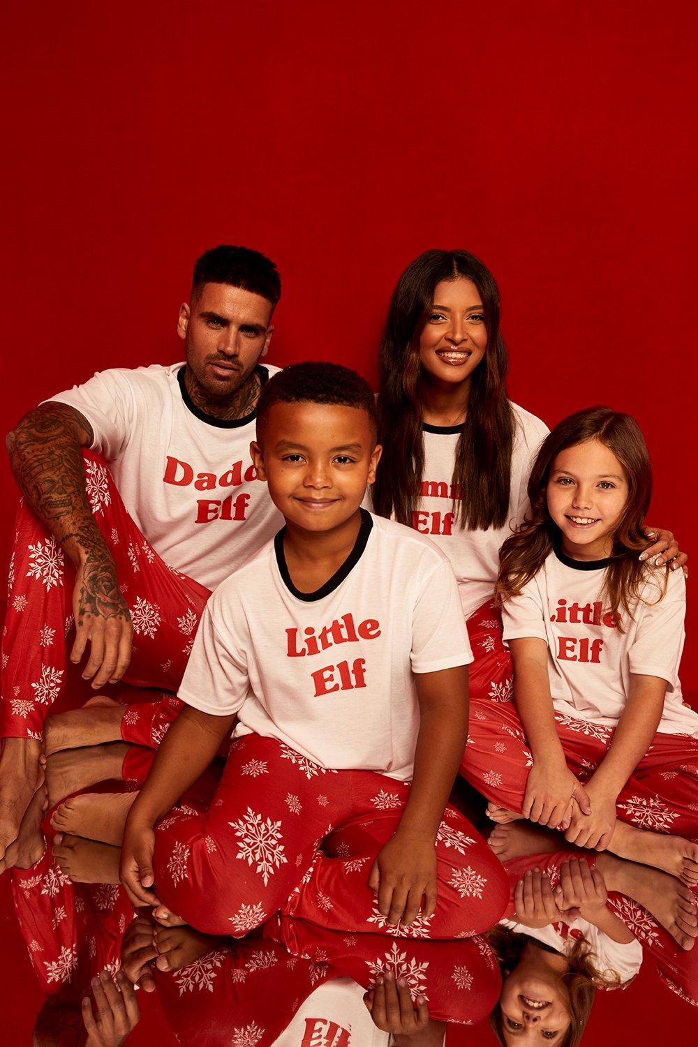 Mini Me Elf Printed Pj Set boohoo