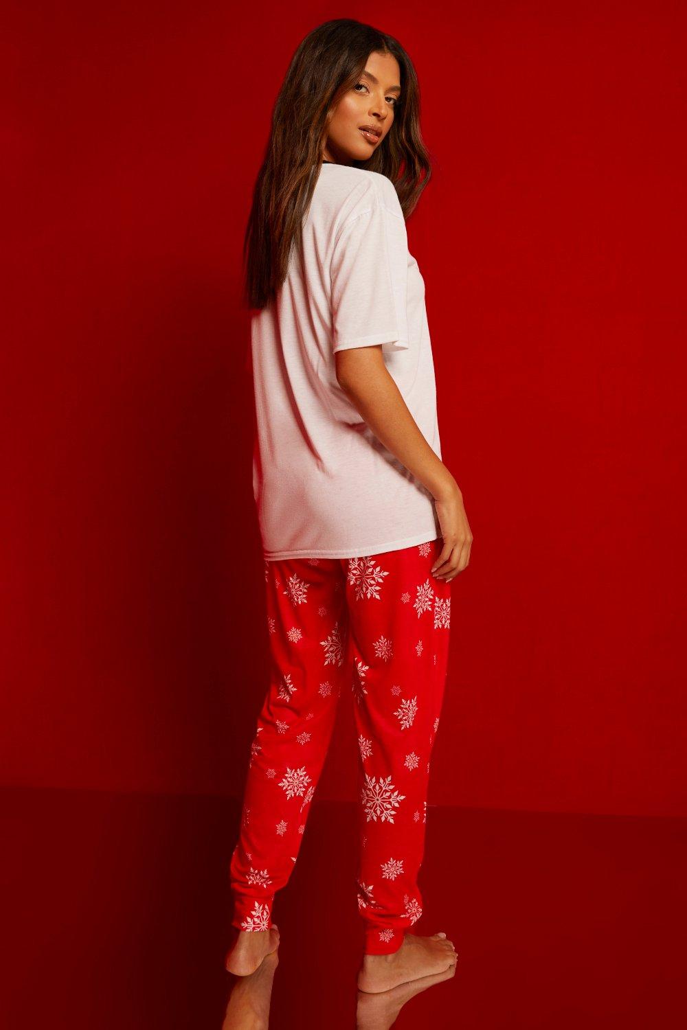 Naughty List Embroidered Flannel PJ Set