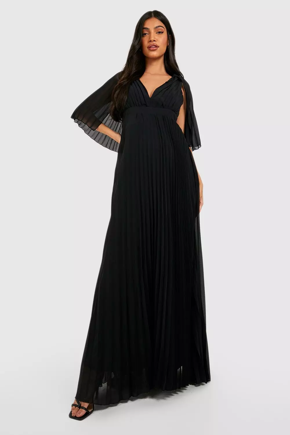 Plus size maternity maxi dress with sleeves best sale