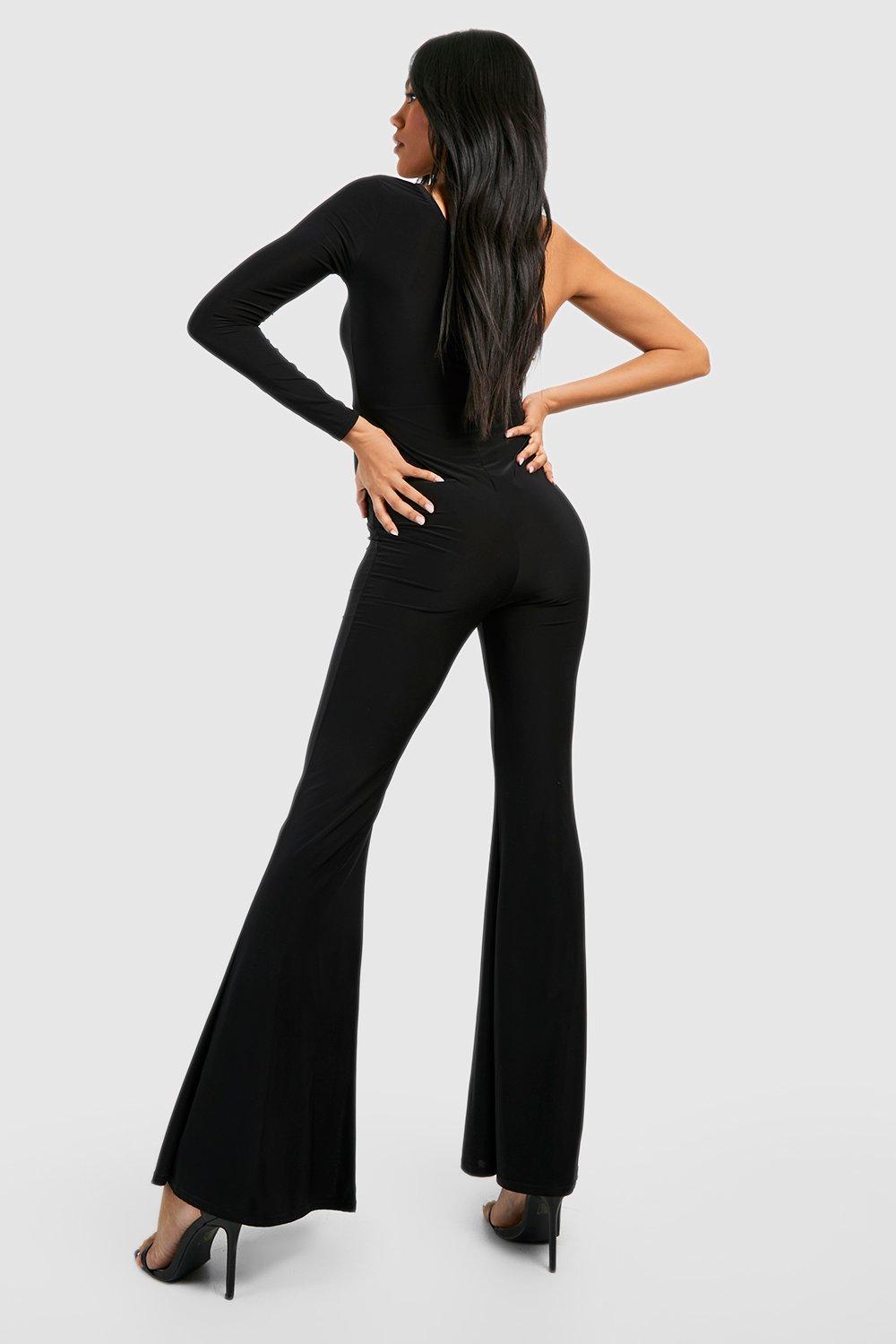 Maternity One Shoulder Slinky Jumpsuit boohoo USA