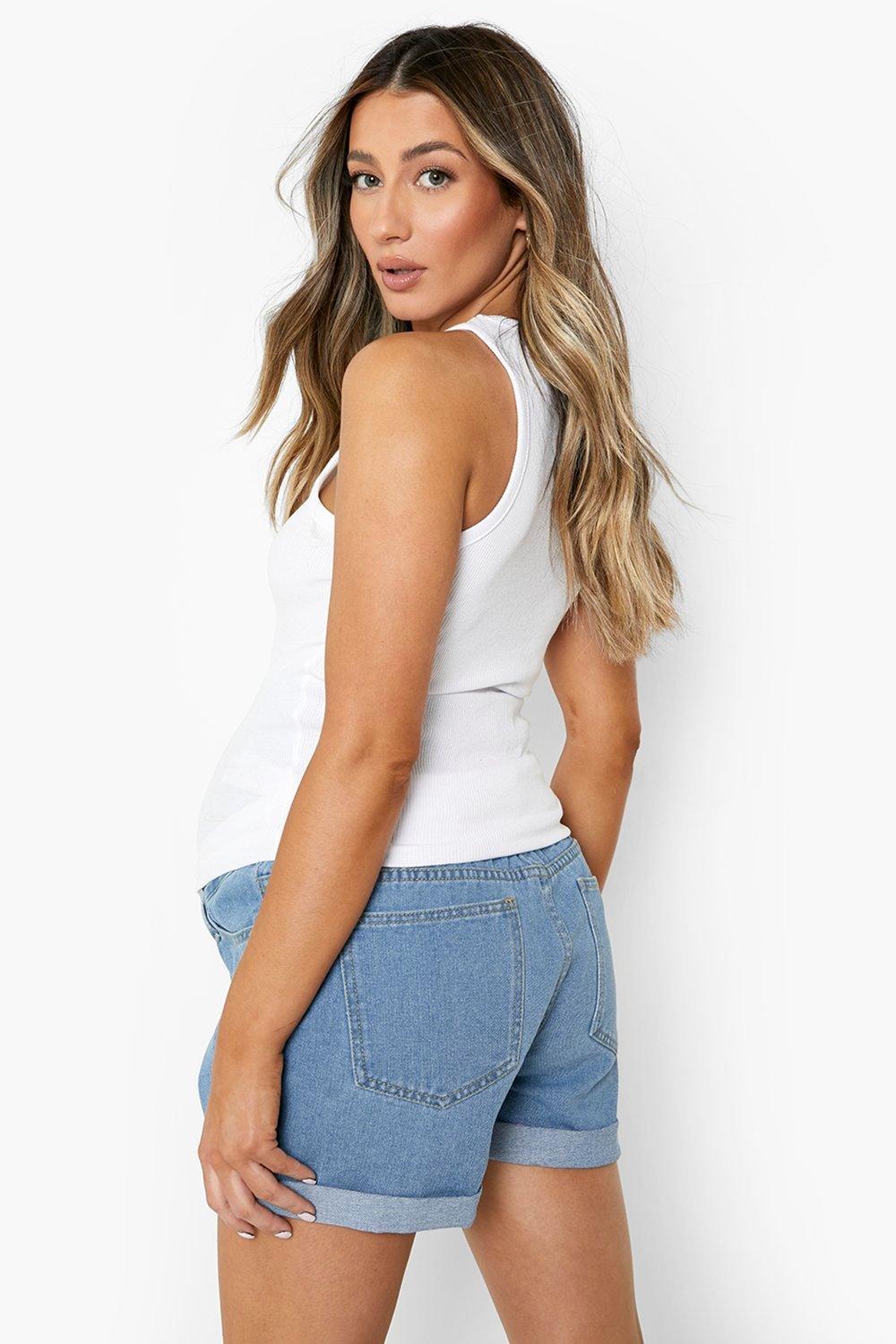 Boohoo cheap maternity shorts