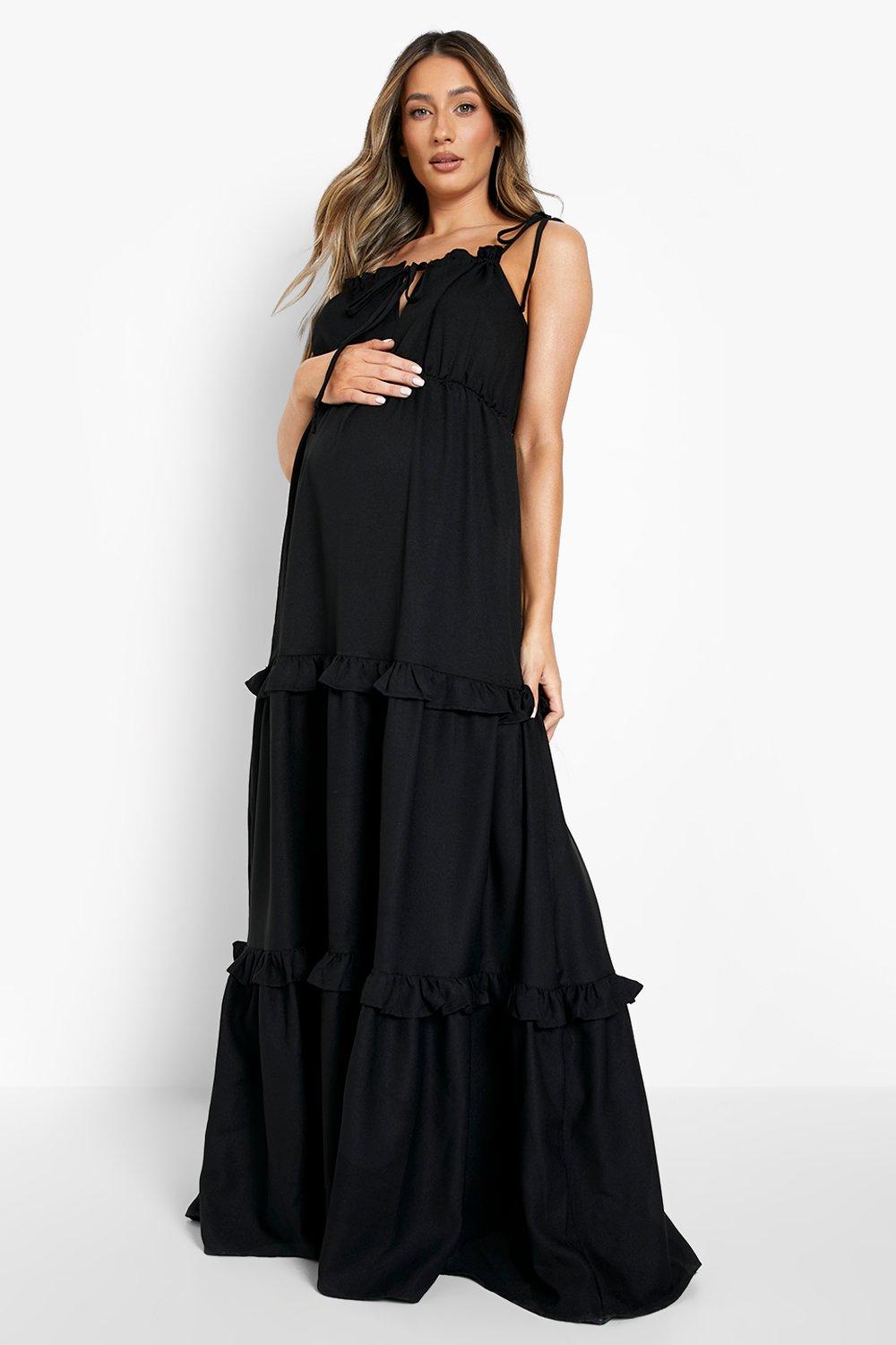 Boohoo maternity maxi dress online