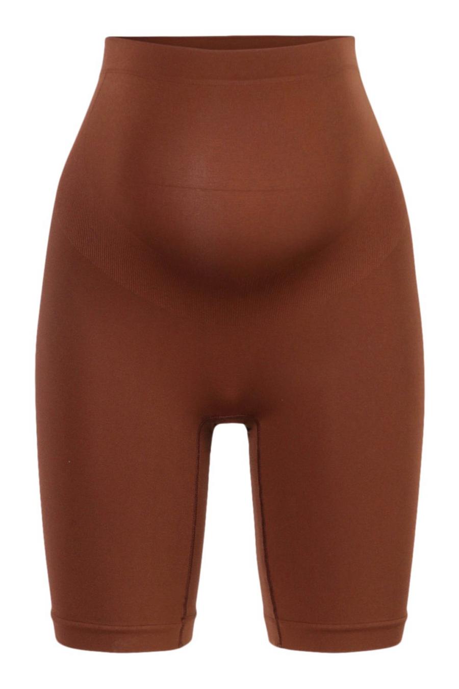 Chestnut brown Maternity Seamless Over The Bump Short image number 1