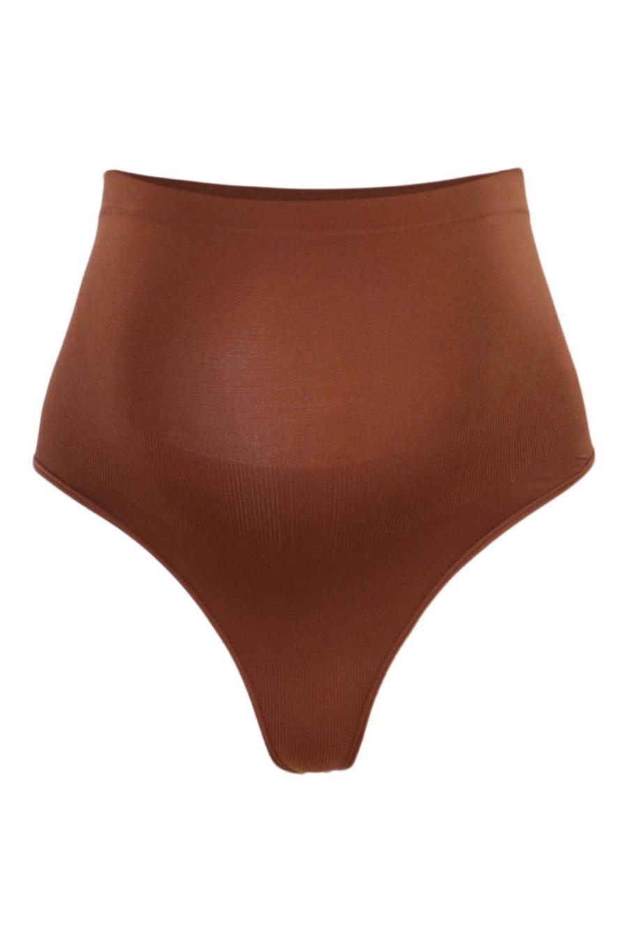 Chestnut brown Maternity Seamless Over The Bump Thong image number 1