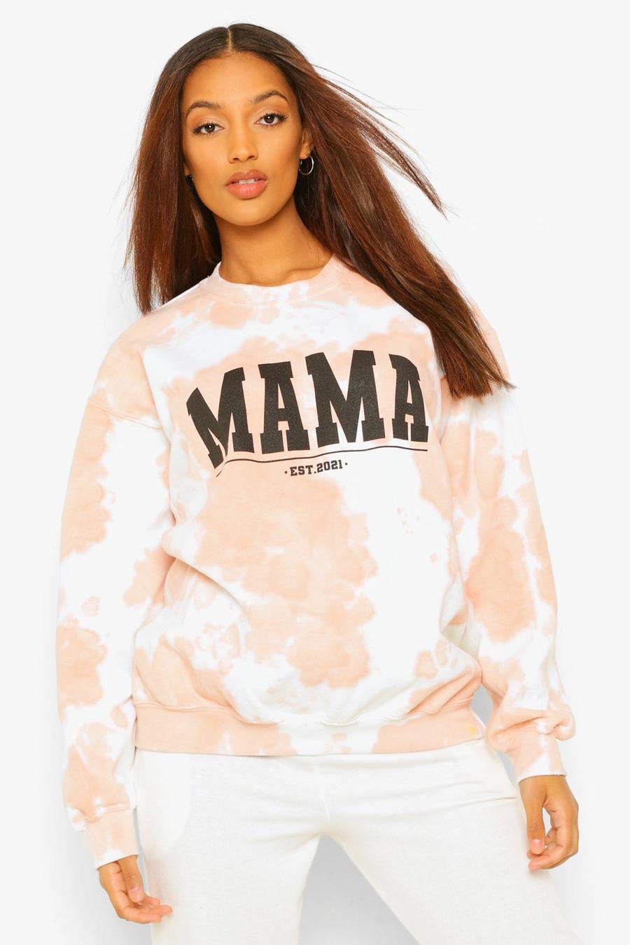 Stone Maternity Tie Dye Mama Sweat Top image number 1