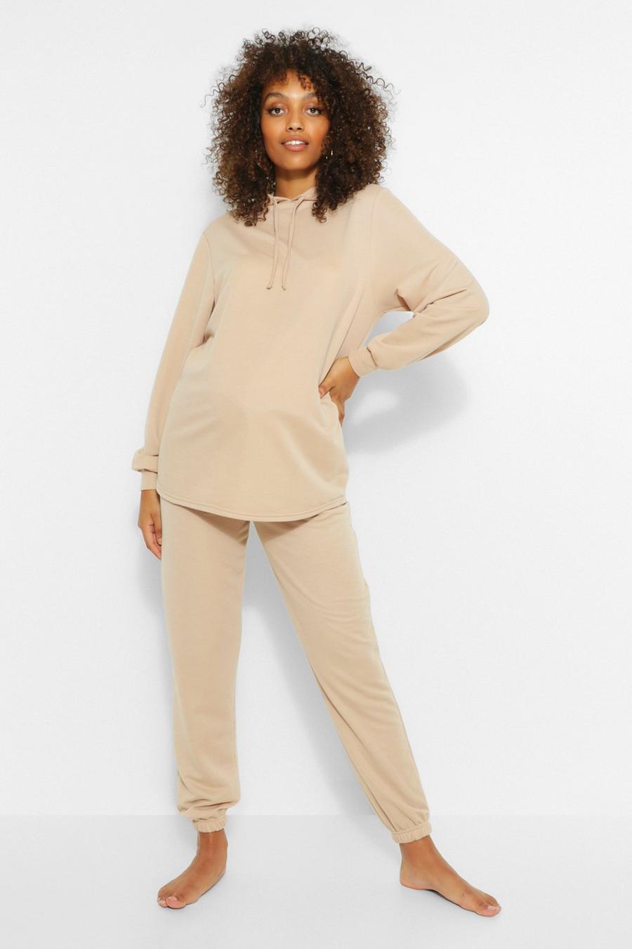 Stone Maternity Hoodie And Joggers Loungewear Set image number 1