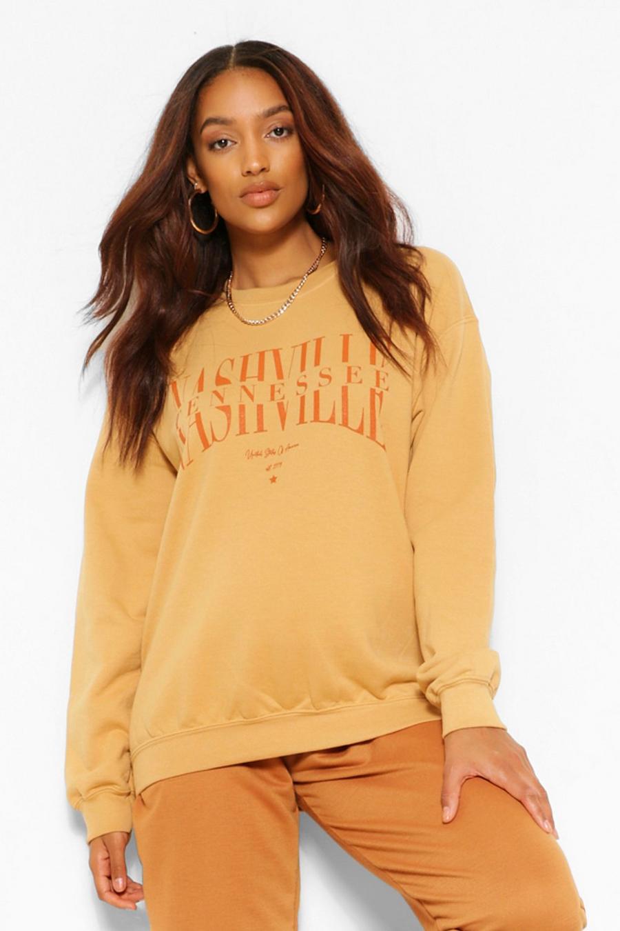Rust Mammakläder Nashville Sweatshirt med slogan image number 1