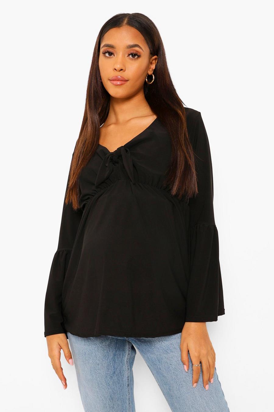 Black Mammakläder - Klänning med knytdetalj image number 1