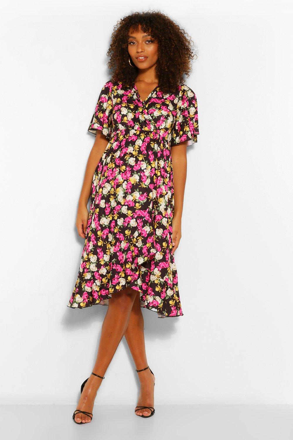 boohoo floral maternity dress