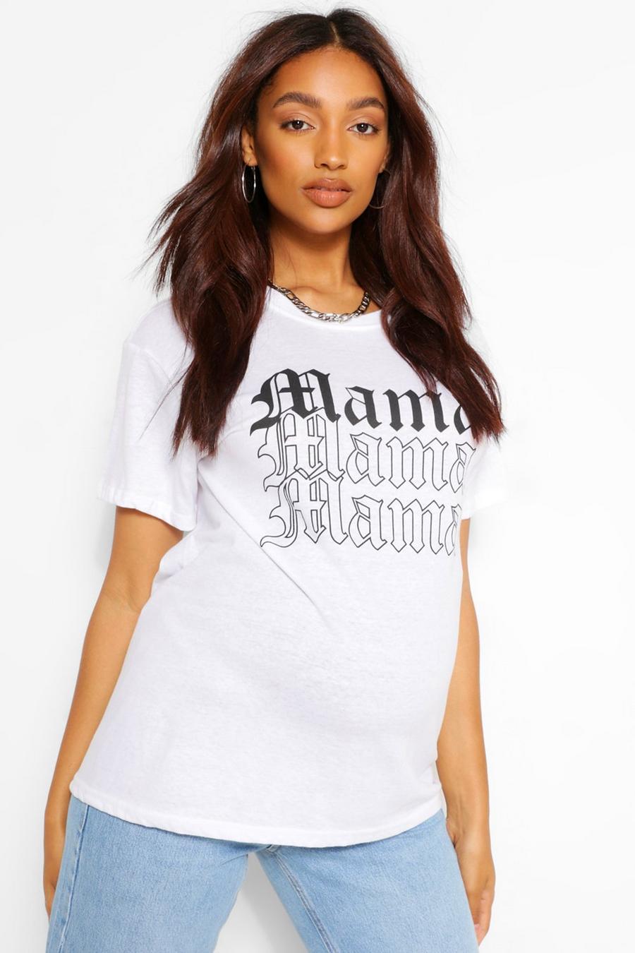 T-shirt premaman con slogan Mama image number 1