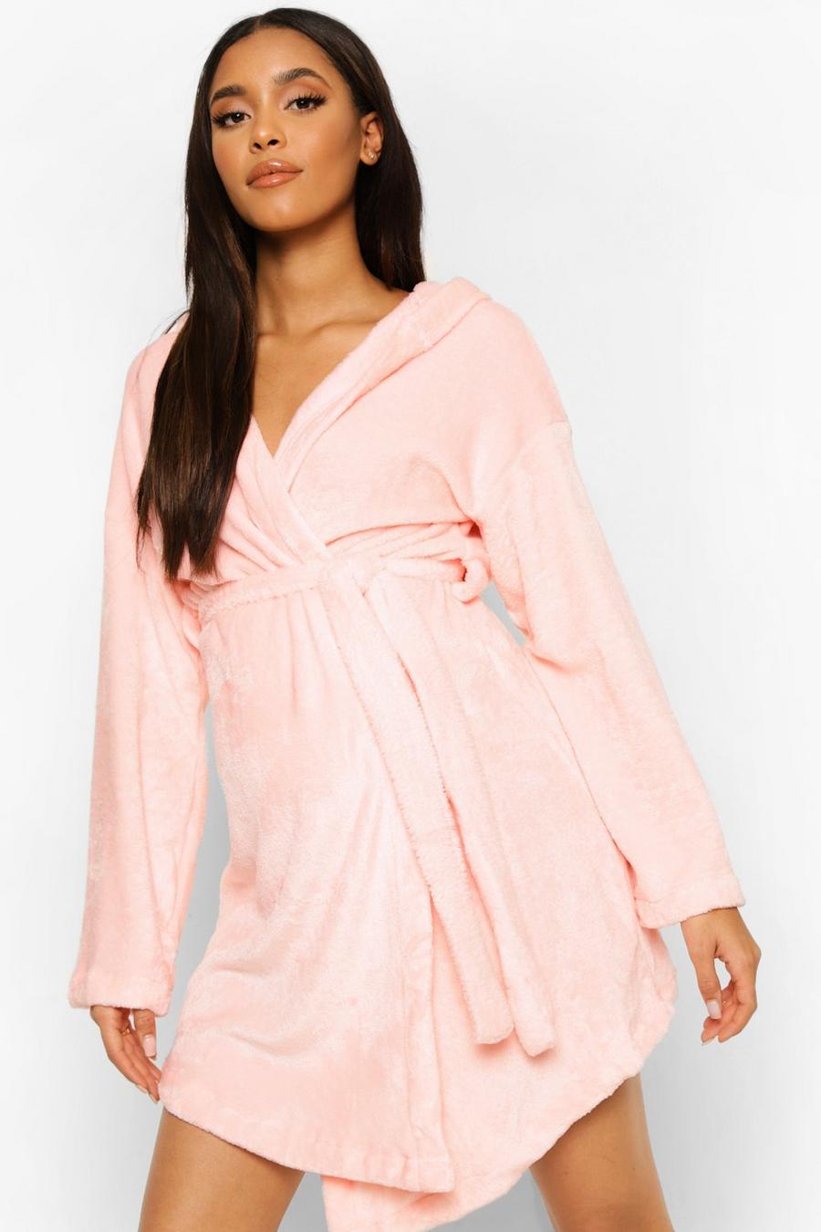 Pale pink Maternity Mummy Embroidered Soft Dressing Gown image number 1