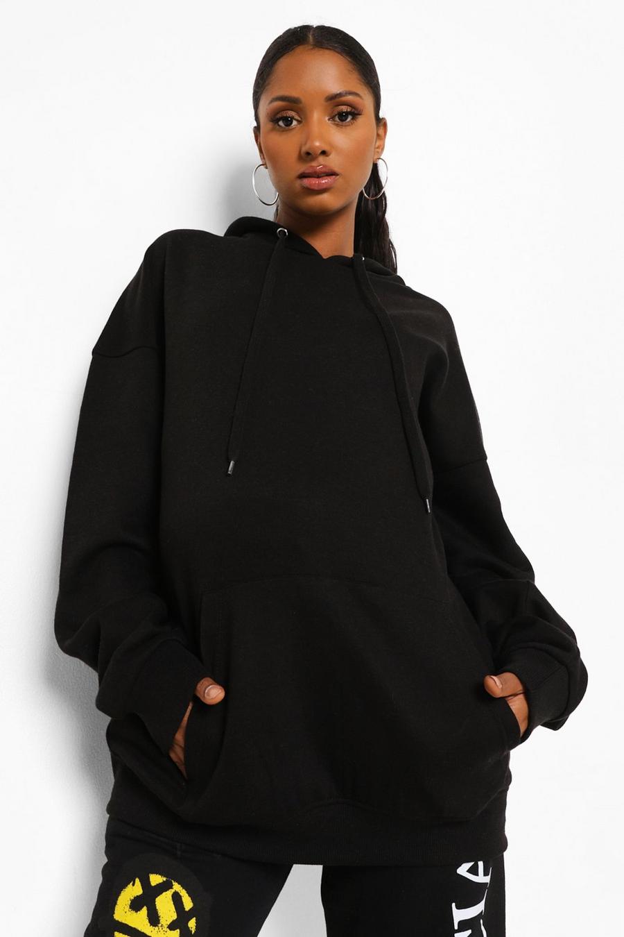 Black Mammakläder Oversize hoodie med känguruficka image number 1