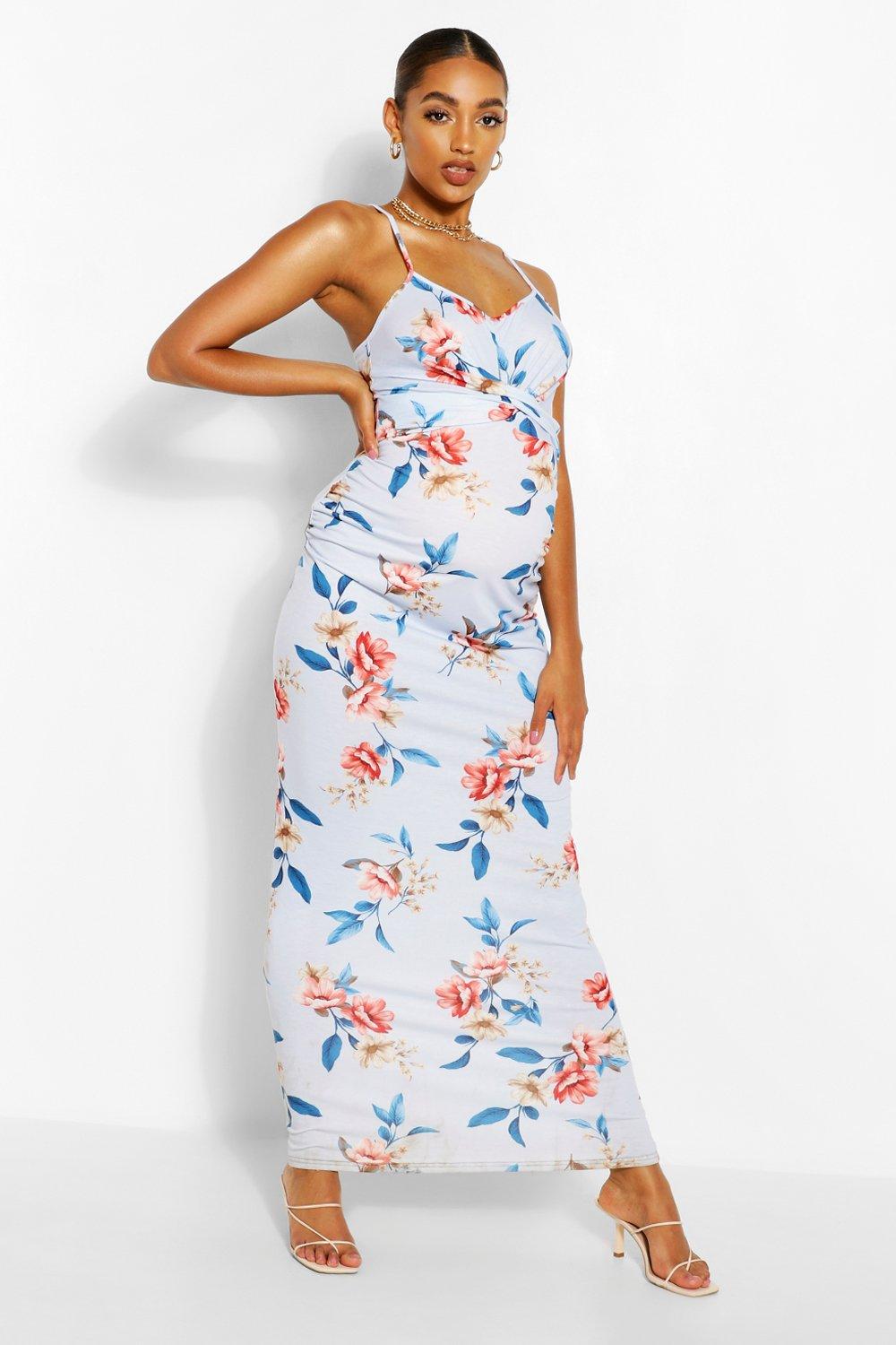 boohoo blue maxi dress