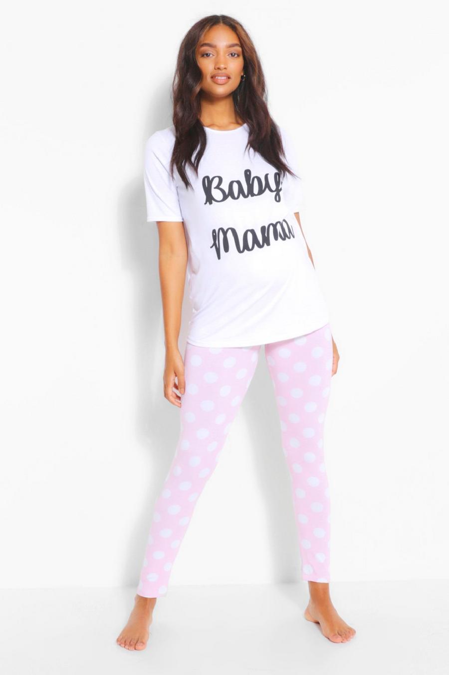 Pale pink Maternity Baby Mama Pajamas image number 1