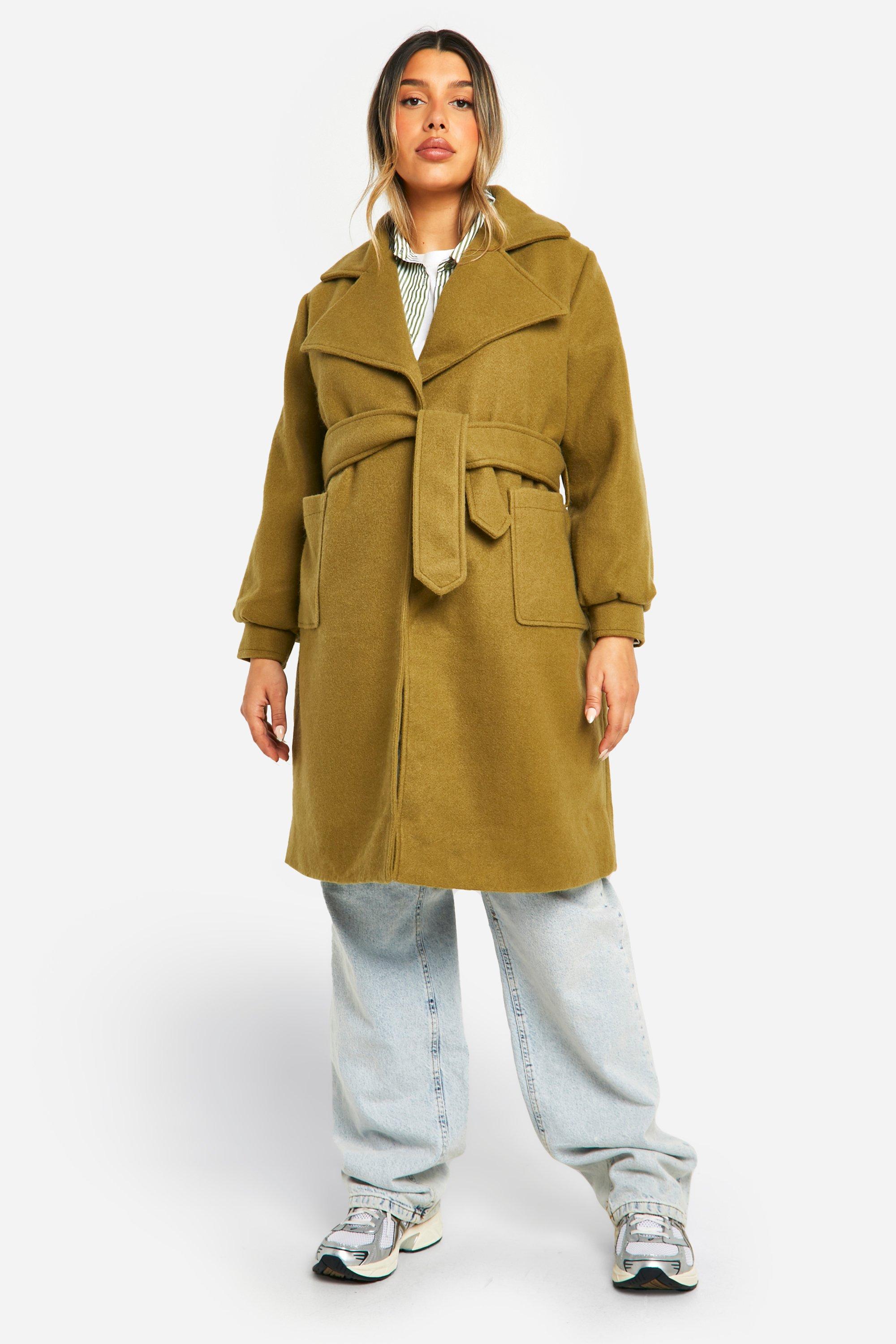 Maternity Wrap Pocket Front Coat
