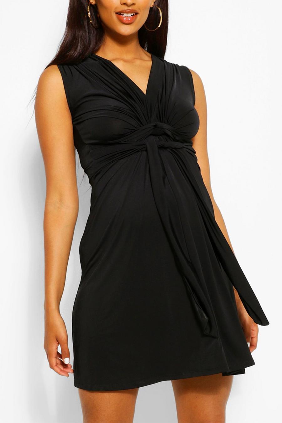 Maternity Knot Front Mini Dress image number 1
