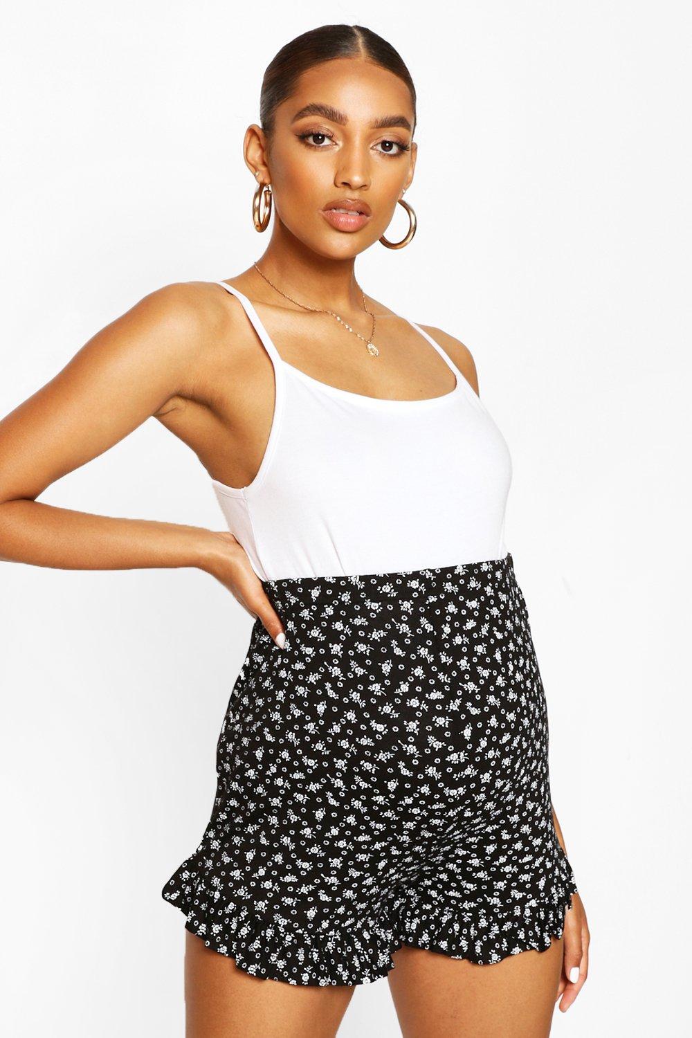 maternity shorts boohoo