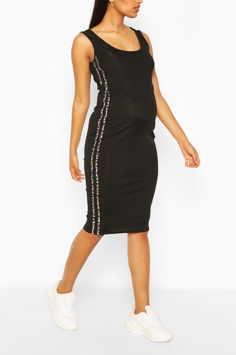 boohoo maternity leopard print dress