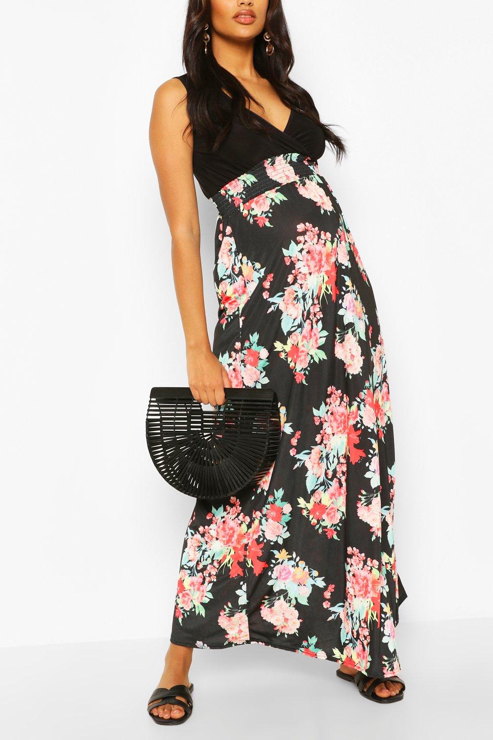 maternity maxi dress boohoo